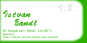 istvan bandl business card